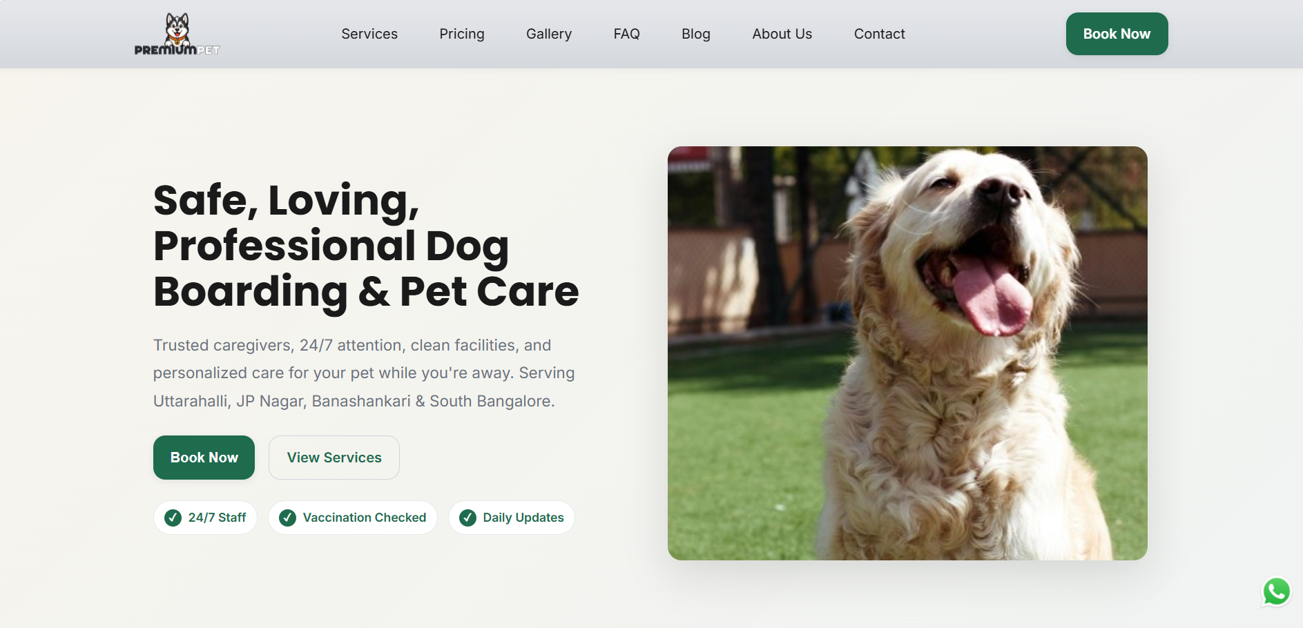 Premium Pet website